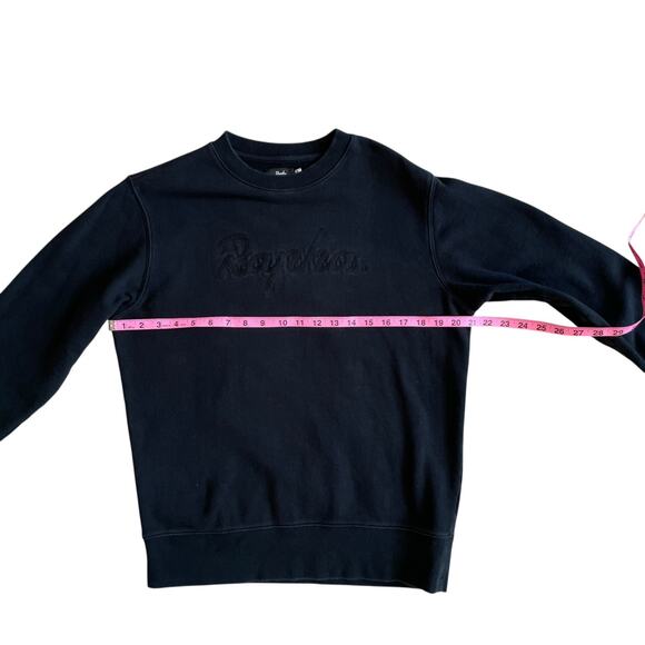 Rapha Chain Stitch Crew Neck Cotton Logo Sweatshirt Black Men's Medium - Picture 7 of 16